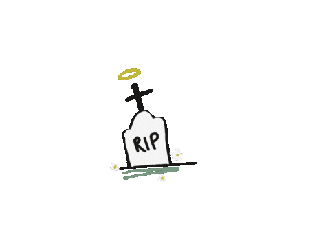 Rest In Peace Halloween Sticker by grace