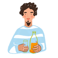 Man Drinking Sticker