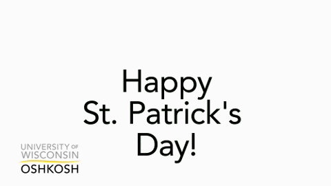 St Patricks Day Leprechaun GIF by UW Oshkosh