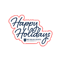 Blue And Gold Happy Holidays Sticker by Murray State University
