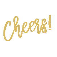 Cheers Gold Sticker