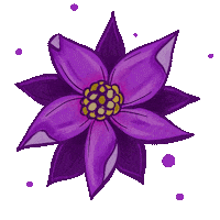 Makewells flower floral makewells funky florals Sticker