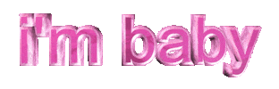 Pink Text Im Baby Sticker by mess