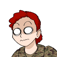 DreamDoodles monday thinking hmm army Sticker