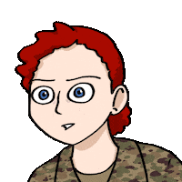 DreamDoodles monday thinking hmm army Sticker