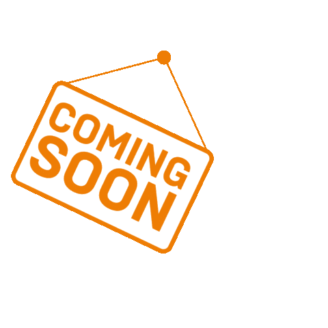 Coming Soon Orange Sticker by SMT