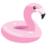 resortpass summer pink pool flamingo Sticker