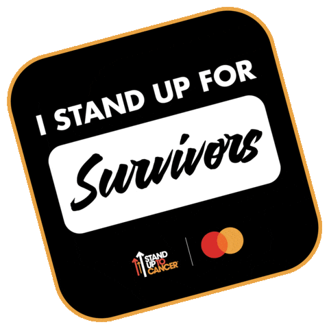 Placard Standuptocancer Sticker by Mastercard