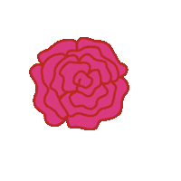 thezingystudio flowers rose flower power red rose Sticker