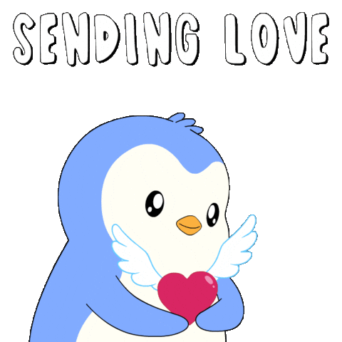 I Love You Heart Sticker by Pudgy Penguins