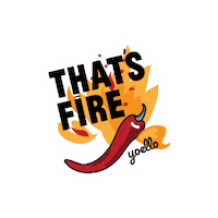 yoello_pay fire chilly thats fire yoello Sticker