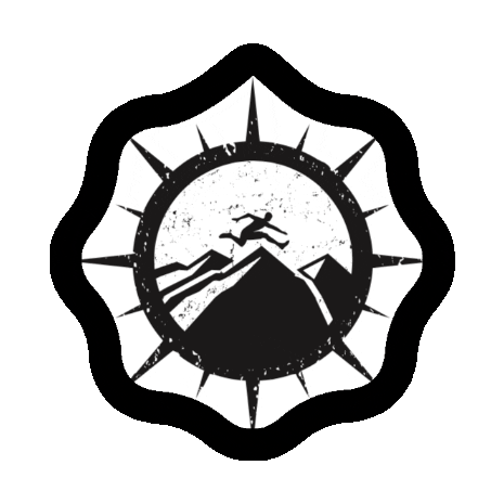 Axistence adventure mountains axistence axistence athletics Sticker