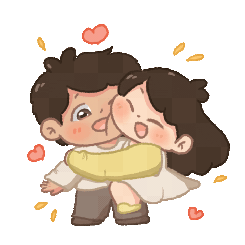 I Love You Hug Sticker by Cosytales