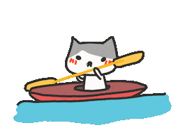 Kayak Canoe Sticker by yomoyeah