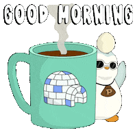 Good Morning Coffee Sticker by Pudgy Penguins