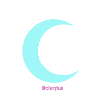 Clarylua moon pastel blinking lua Sticker
