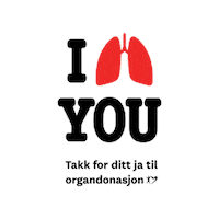 I Love You Valentine Sticker by Organdonasjon