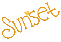 Sunset Lover Hearts Sticker