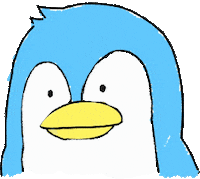 Penguin Serious Face Sticker
