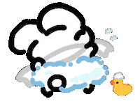 Bubble Bathing Sticker by Annafish