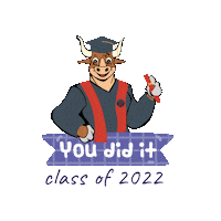 Grad Oxford Sticker by Ox School