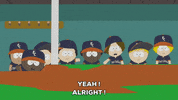 happy baseball GIF by South Park 
