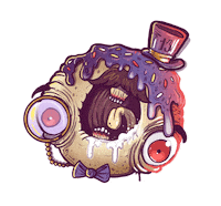 donut sugar Sticker
