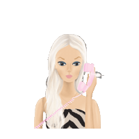 theposhprdolls barbie thecarolinedoll poshpr barbiephone Sticker