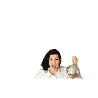 Excited Disco Ball Sticker by Christine Gritmon