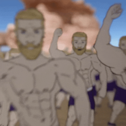 basedchadhq giphyupload meme crypto teamwork GIF