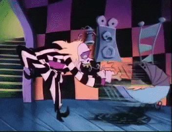 Badtron beetlejuice beetlejuice cartoon shake the baby beetlejuice shake the baby GIF