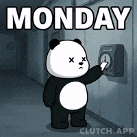 Tired I Hate Mondays GIF by Kanpai Pandas