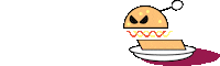 tontonclub food angry hungry burger Sticker