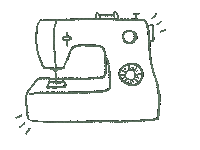 Upcycling Sewing Machine Sticker by La Cadette