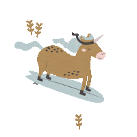 Unicorn Pumpkin Sticker by larisaandpumpkin