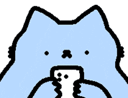 Sad Blue Cat GIF by sillynub