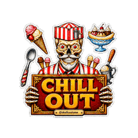 Descansar Ice Cream Sticker
