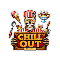 Descansar Ice Cream Sticker