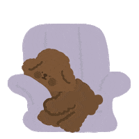 Bored Dog Sticker by kco