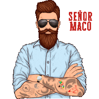SenorMaco marketing diseno hipster calavera Sticker