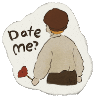 Rose Date Me Sticker