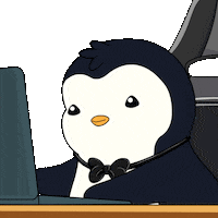 Text Working Sticker by Pudgy Penguins