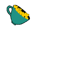 Typokaafi flower fall flowers cup Sticker