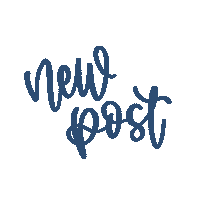 Letteringwithlo new blue new post post Sticker