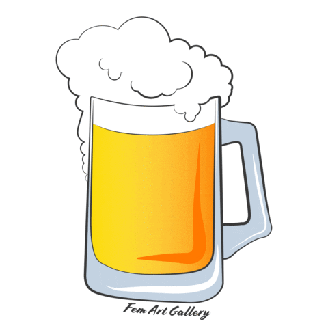 aimili78 love drink beer glass Sticker