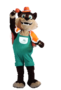 Mascot Sticker by Camping de Kleine Wolf