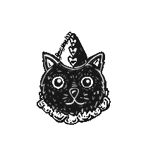 Rarehearts love gato luck blackcat Sticker