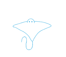 Flying Sea Creature Sticker by Project AWARE