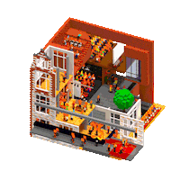 LeuvenKortfilmfestival pixelart voxel leuven stuk Sticker