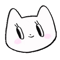 vanil_art cat kawaii white flirt Sticker